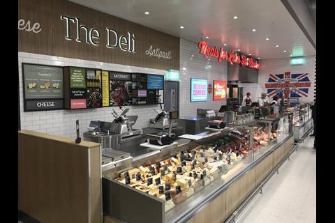 Counters at the back of the store include a deli, fishmonger, butcher and a food for tonight counter offering freshly cooked pizza, curries and chicken.